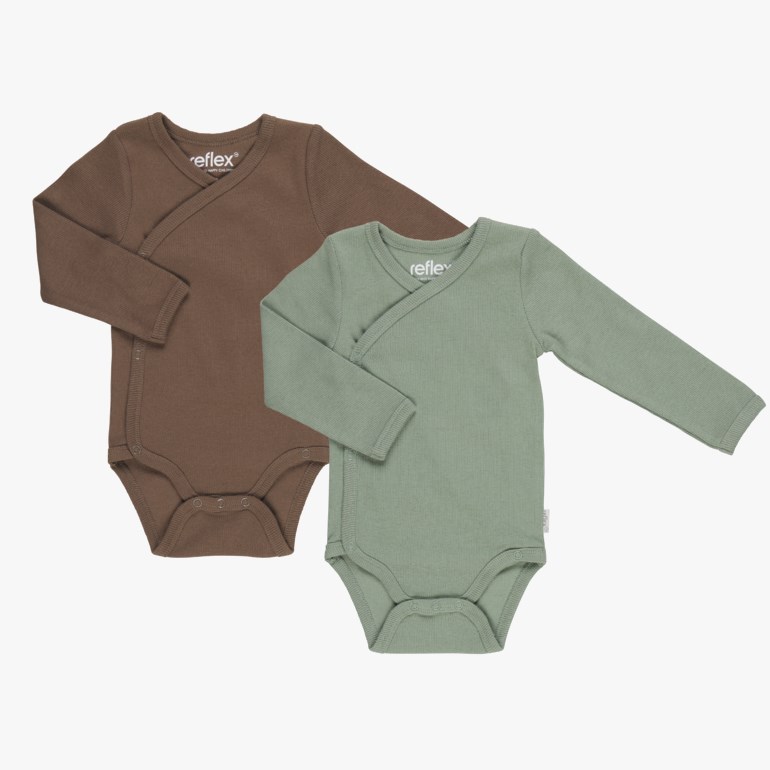 Lille trille 2pk omslagsbody Grønn - undefined - 1