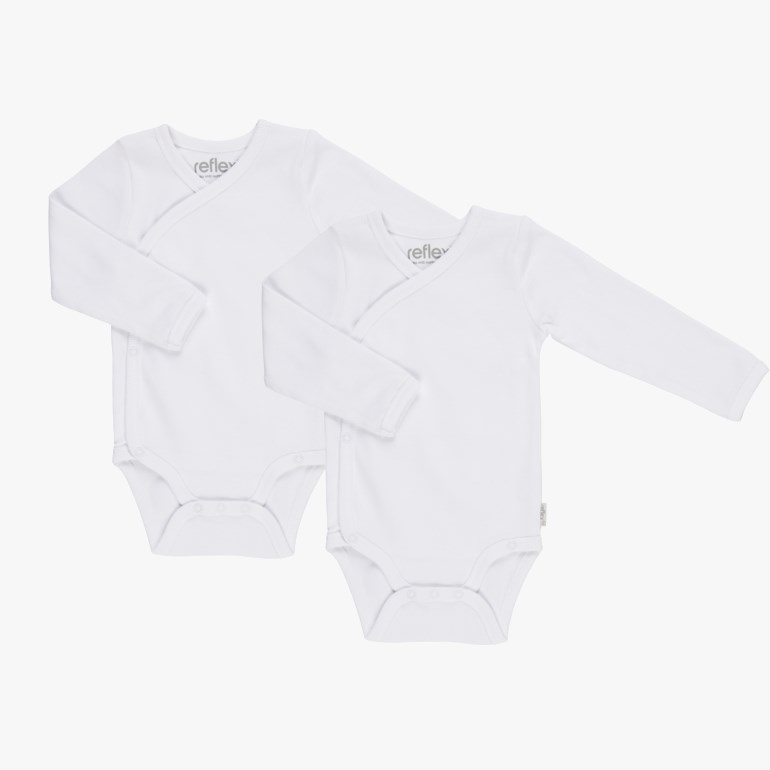 Lille trille 2pk omslagsbody Hvit - undefined - 1