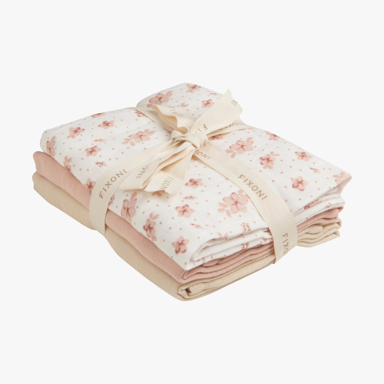 Klut i musselin 3-pk, cameorose Rosa - 11032490-Cameo Rose-onesize - 1