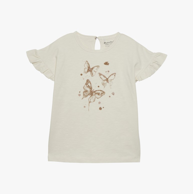 Sommerfugl t-skjorte, seedpearl Hvit - 11032520-Seedpearl-104cm - 1