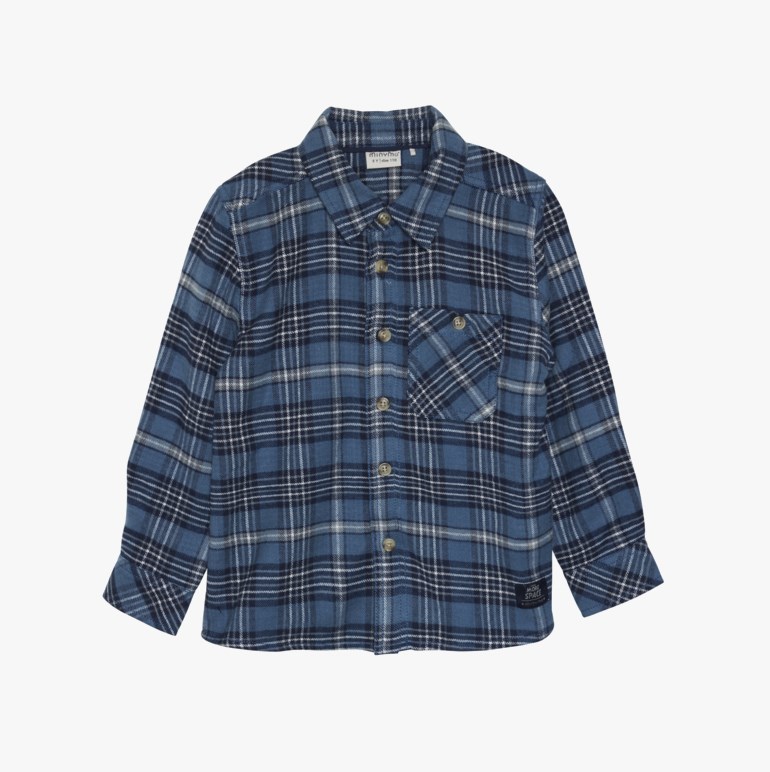 Skjorte i flanell, realteal Blå - 11032537-realteal-92cm - 1