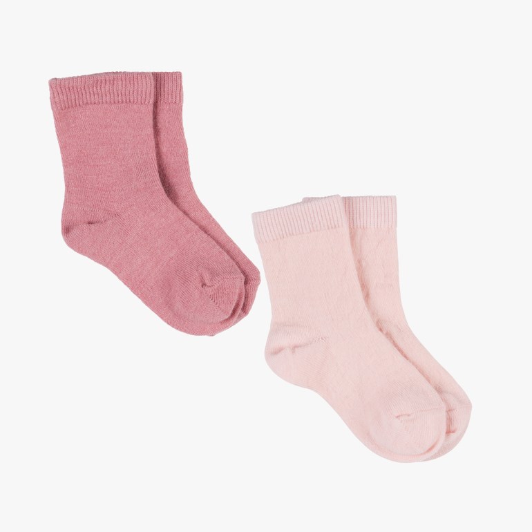 Valldal 2pk babyullsokker, blush Rosa - 11032552-blush-13-15 - 1