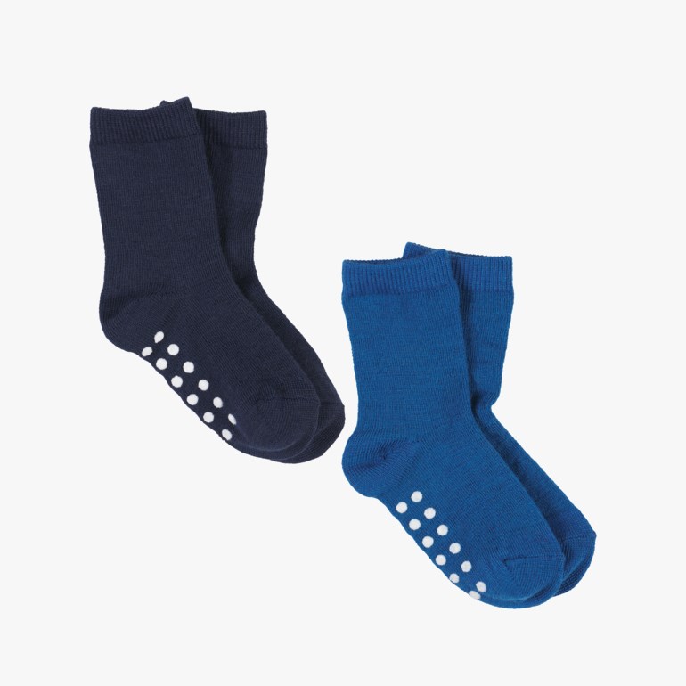 Harestua 2pk antiskli ullsokker, blue Blå - 11032553-Blue-19-21 - 1