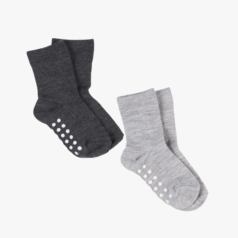 Harestua 2pk antiskli ullsokker Grå - undefined - 1