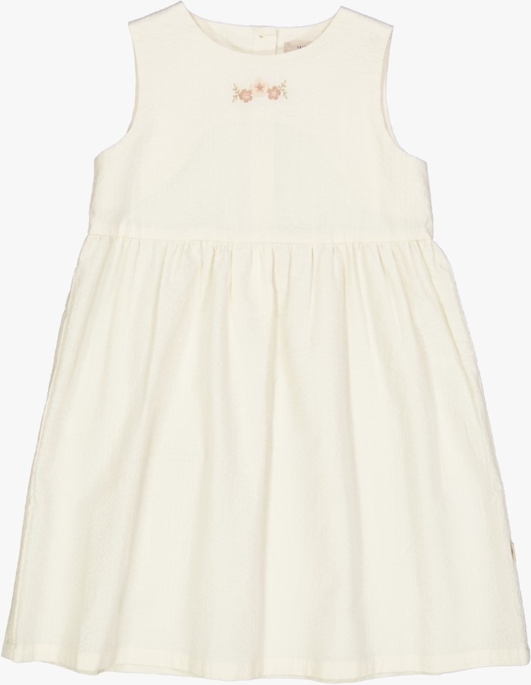 Louisa ermeløs kjole, eggshell Hvit - 11032936-eggshell-110cm - 1