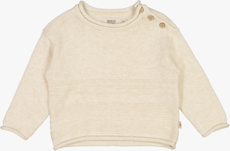 Gunnar strikket genser, cloudmelange Beige - 11032965-CloudMelan-62cm - 1