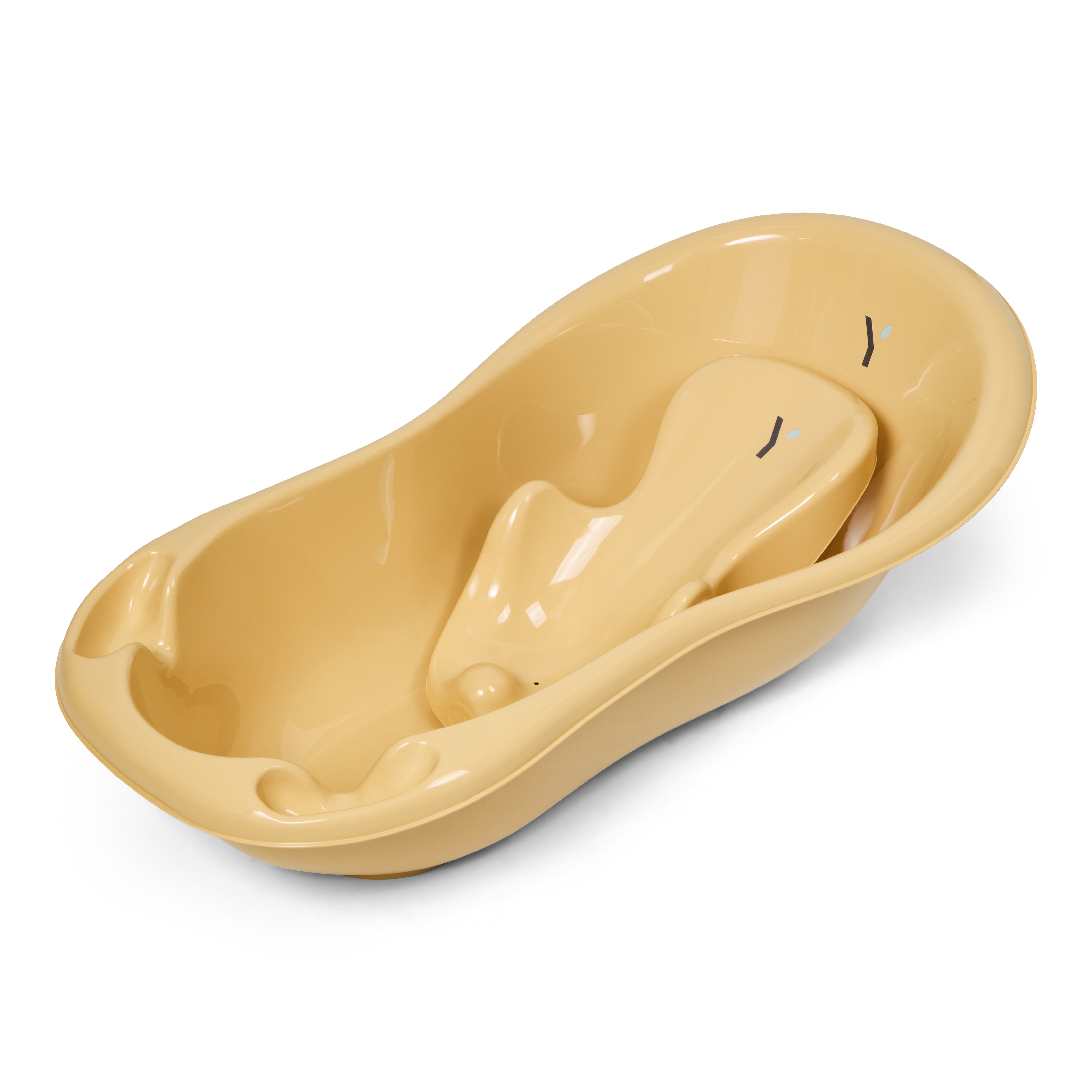 Nyfødtstøtte til badebalje, yellow