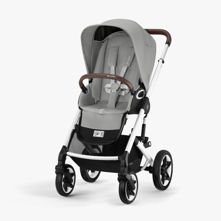 Cybex Talos S Lux barnevogn – Gold Line Grå - 11035806-stonegrey-4wheel - 1
