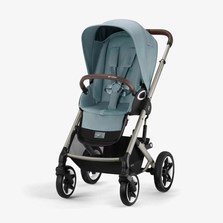 Cybex Talos S Lux barnevogn – Gold Line Blå - 11035806-stormblue-4wheel - 1