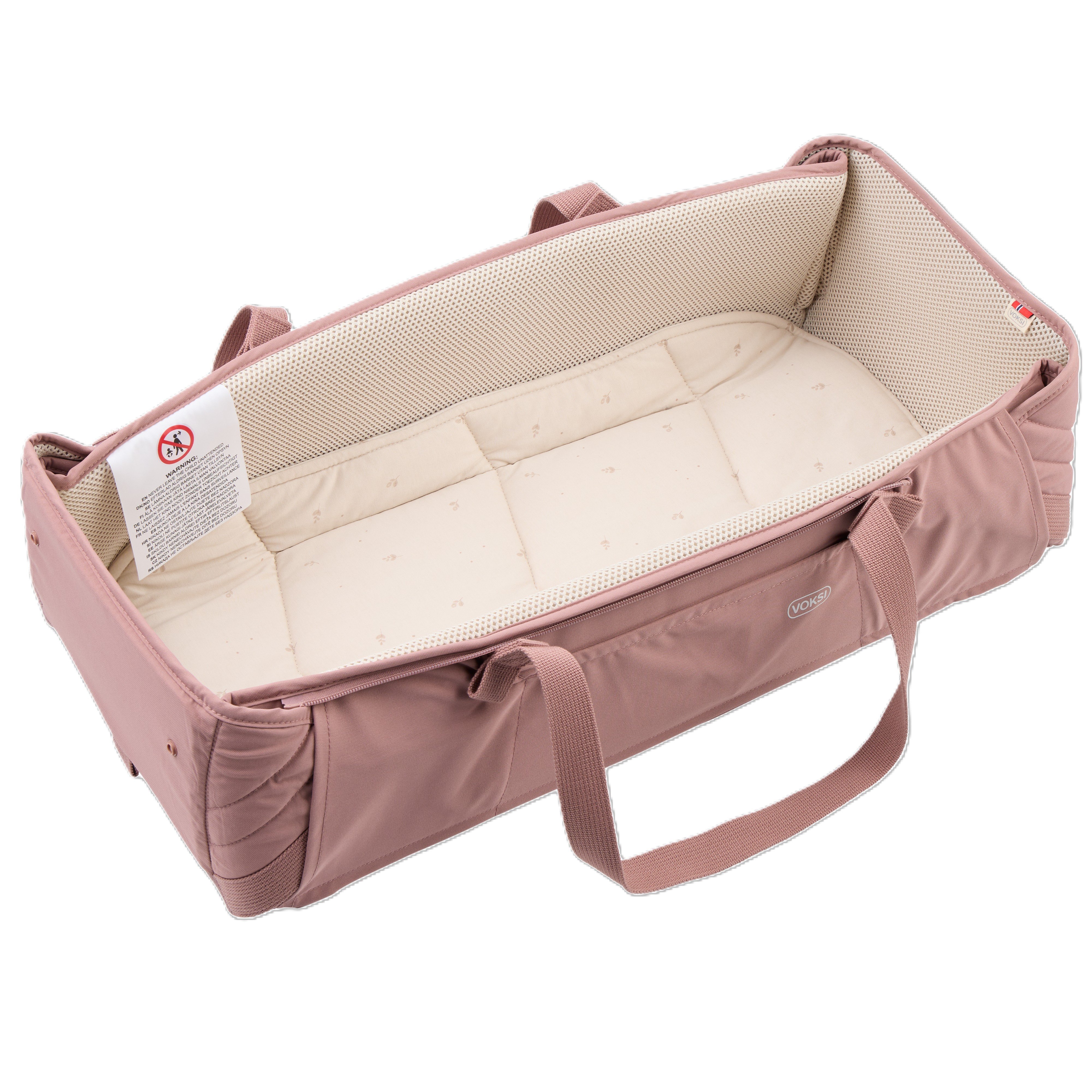 Voksi Carry Me bærebag, blushpink, leaf