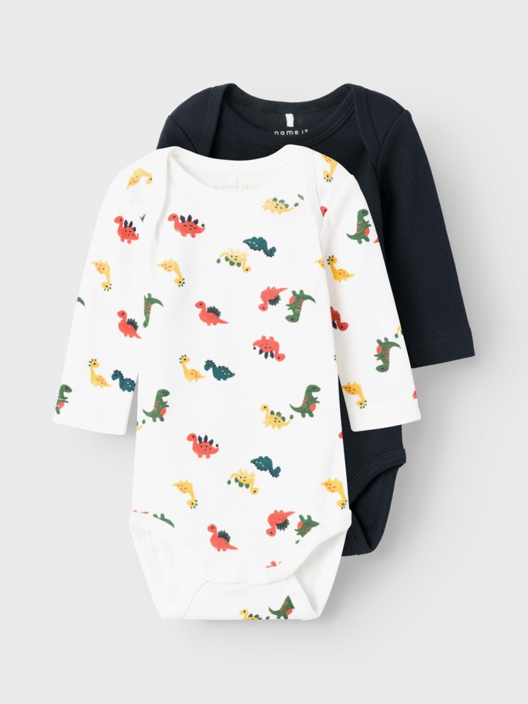 2pk langermet body Hvit - undefined - 1