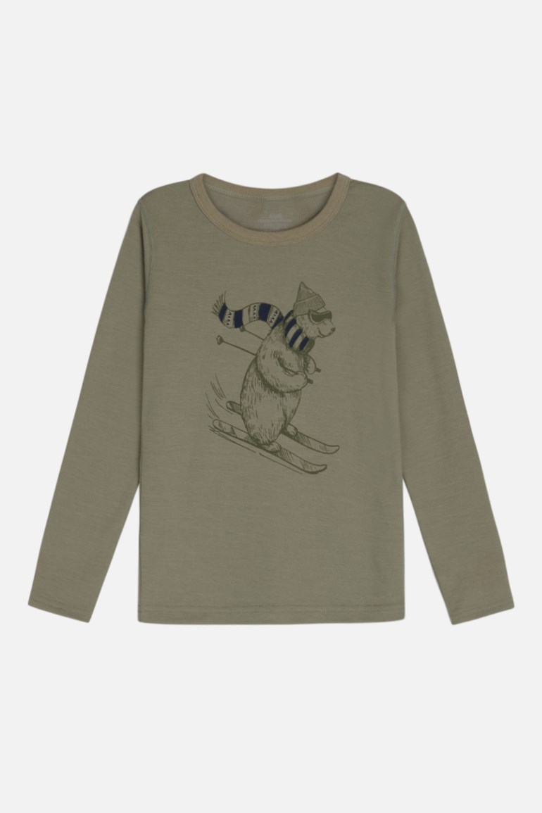 Abba t-skjorte, khaki Beige - 11036935-khaki-98 cm - 1