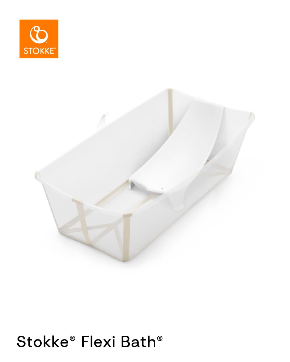 Stokke® Flexi Bath® Badekar X-Large sett med Nyfødtstøtte, sandybeige