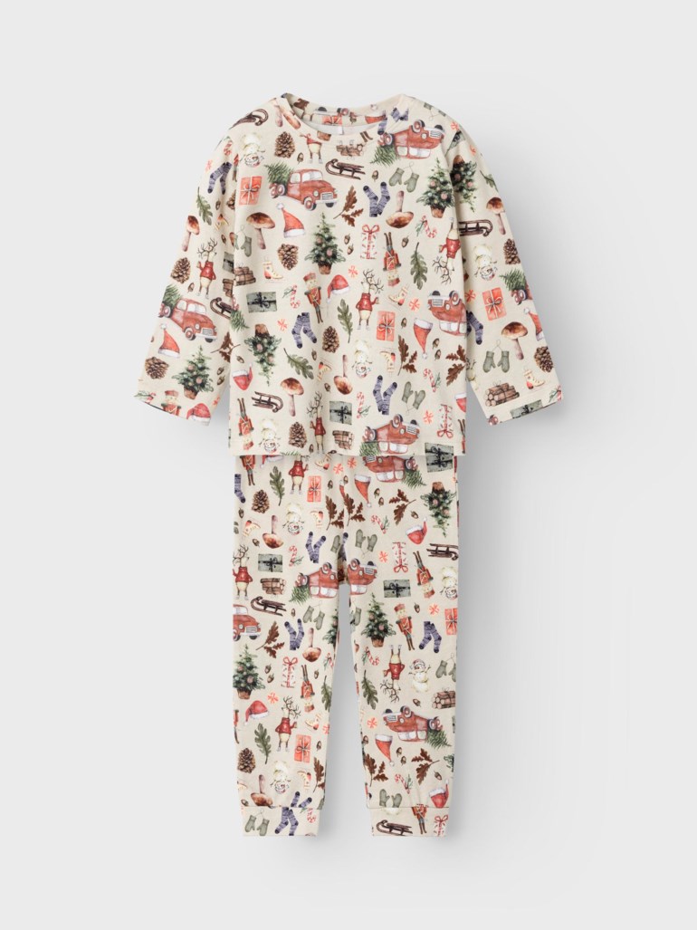 Riccas pyjamassett, peyotemelange Hvit - undefined - 1