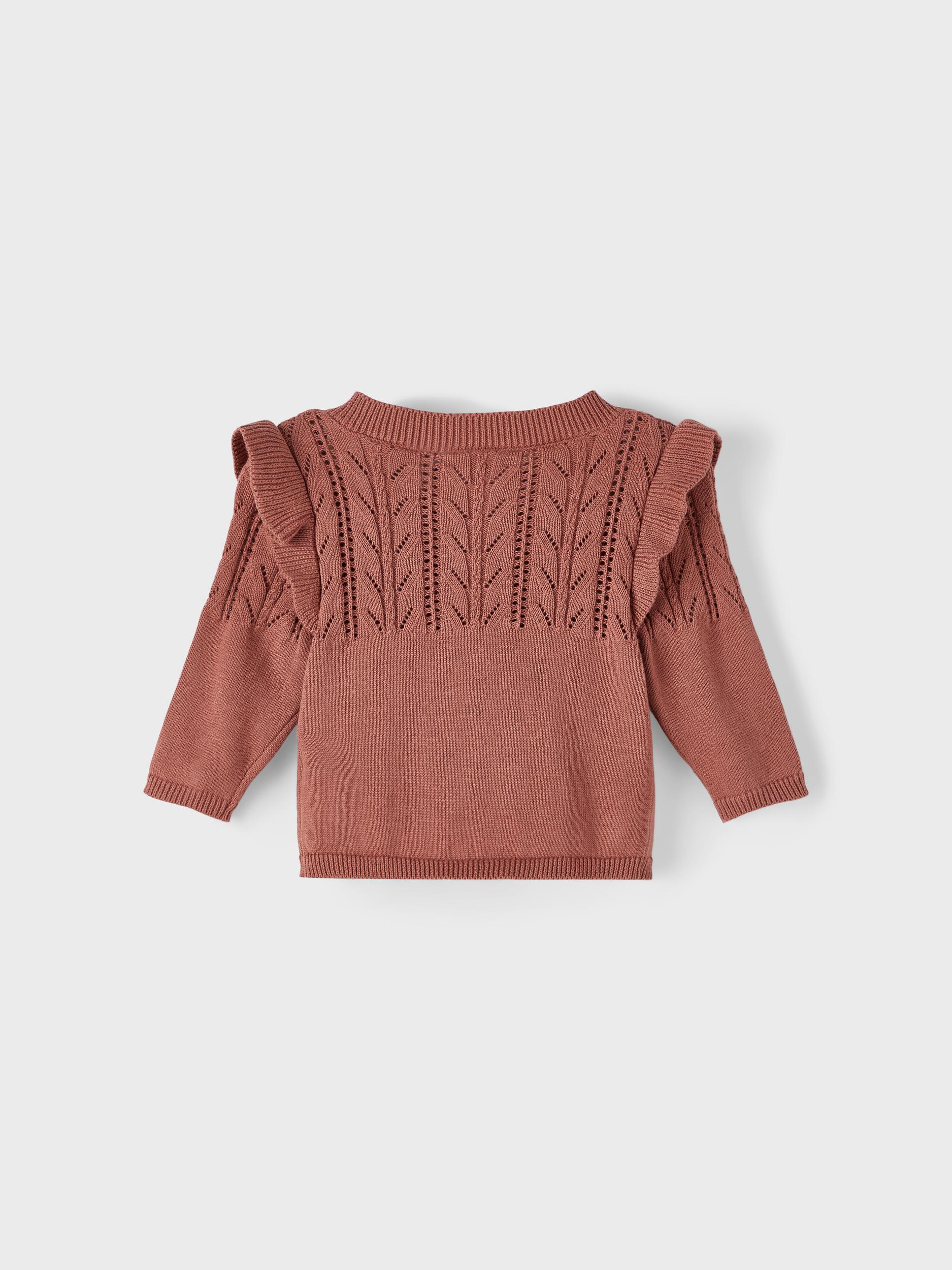 Omilla strikket cardigan, lightmahogany