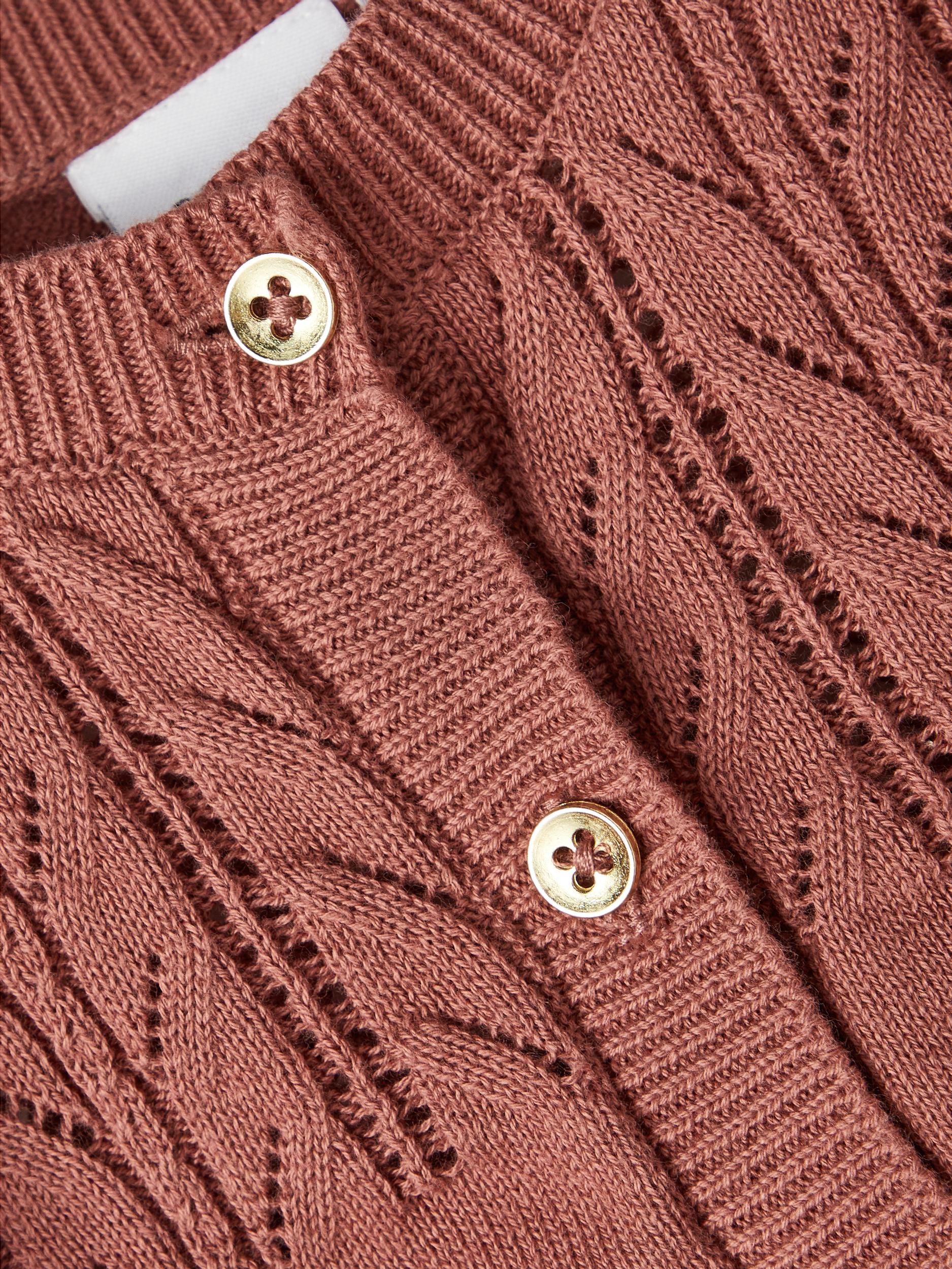 Omilla strikket cardigan, lightmahogany