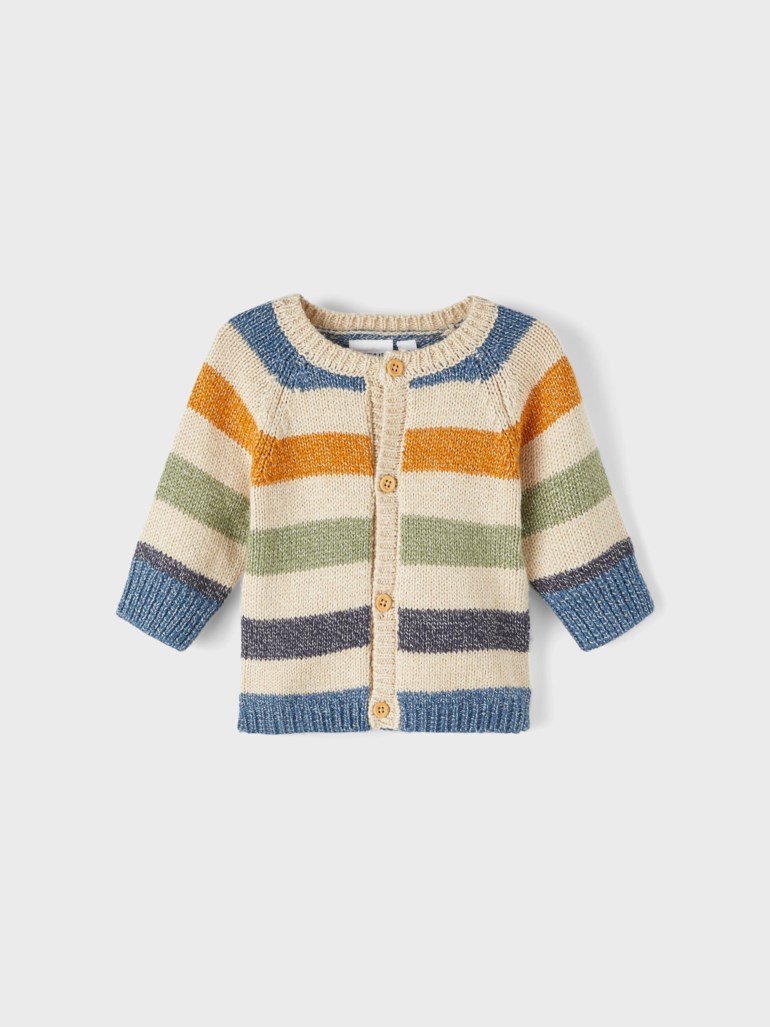 Otal strikket cardigan, peyotemelange Hvit - 11037392-PeyoteMela-62cm - 1