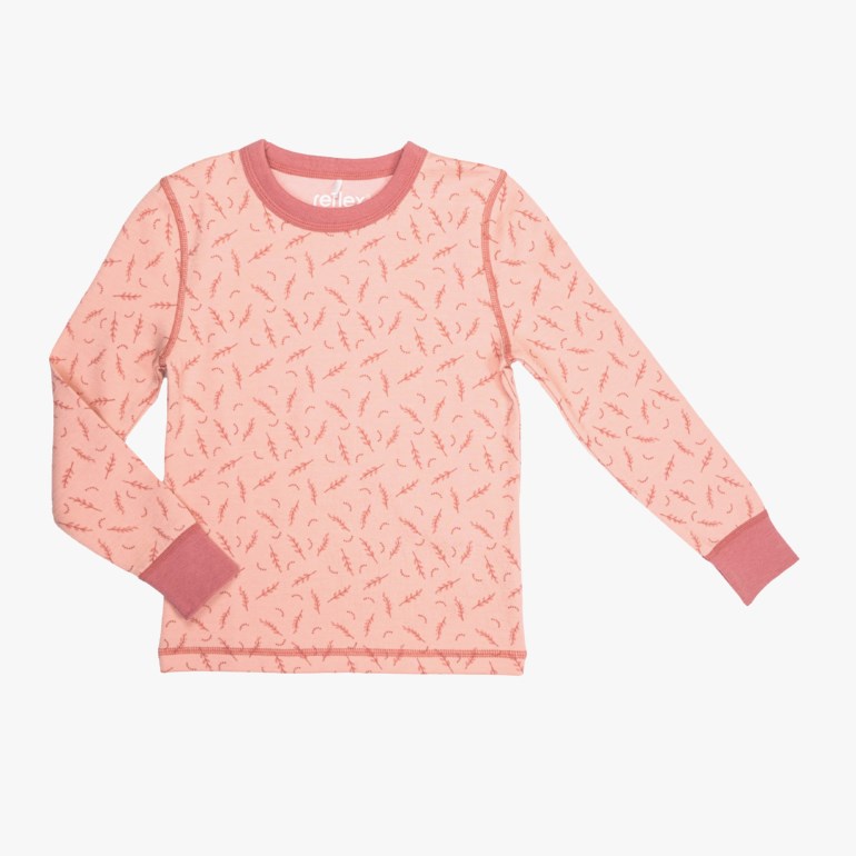 Snøfall ull/bomull trøye aop Rosa - undefined - 1