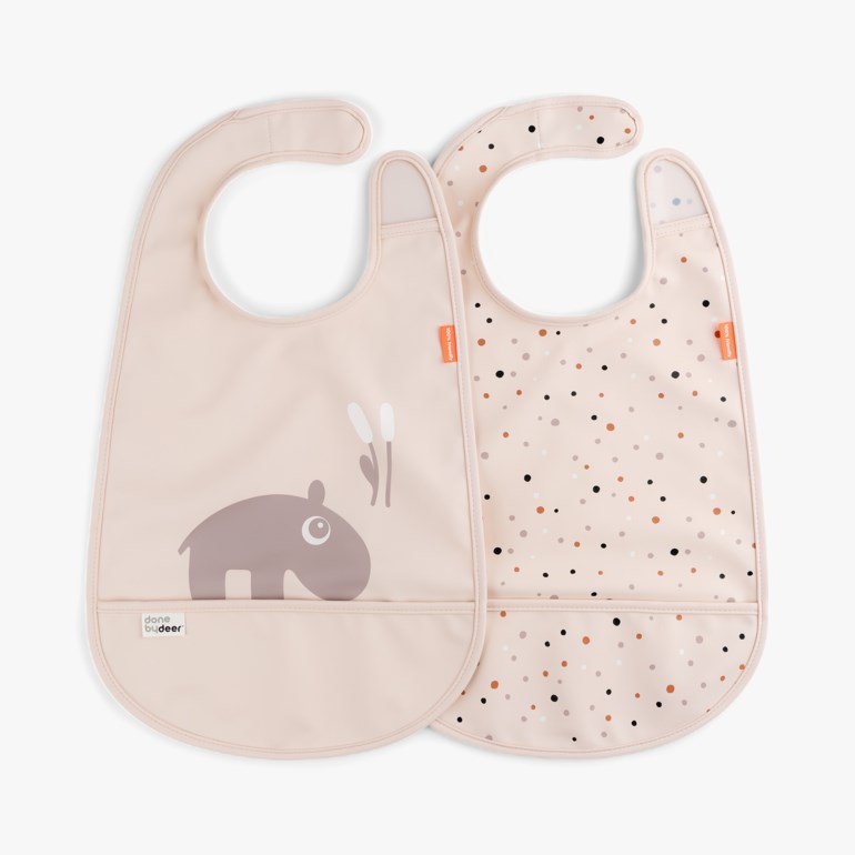 Smekke med borrelås 2-pakk Rosa - 11037527-Powder-One Size - 1