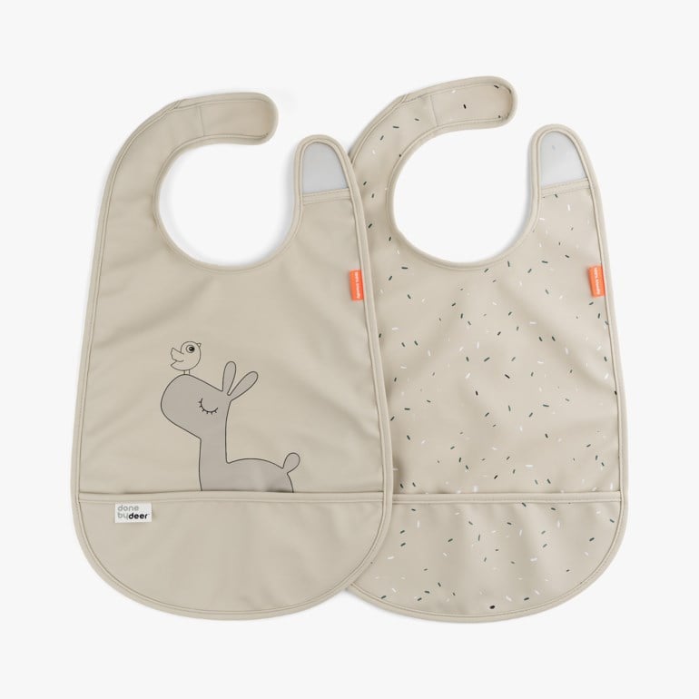 Smekke med borrelås 2-pakk Beige - 11037527-Sand-One Size - 1