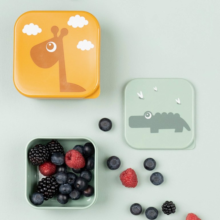 Snackbokssett 3 stykk Deer friends mix Blå - undefined - 1
