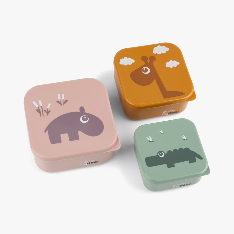 Snackbokssett 3 stykk Deer friends mix Rosa - undefined - 1