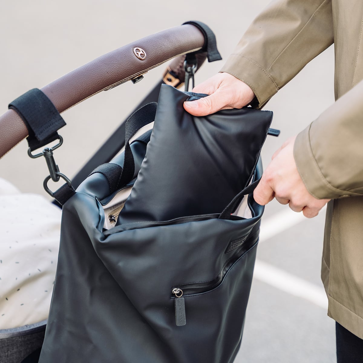 Stellesekk med vannavvisende stoff, black