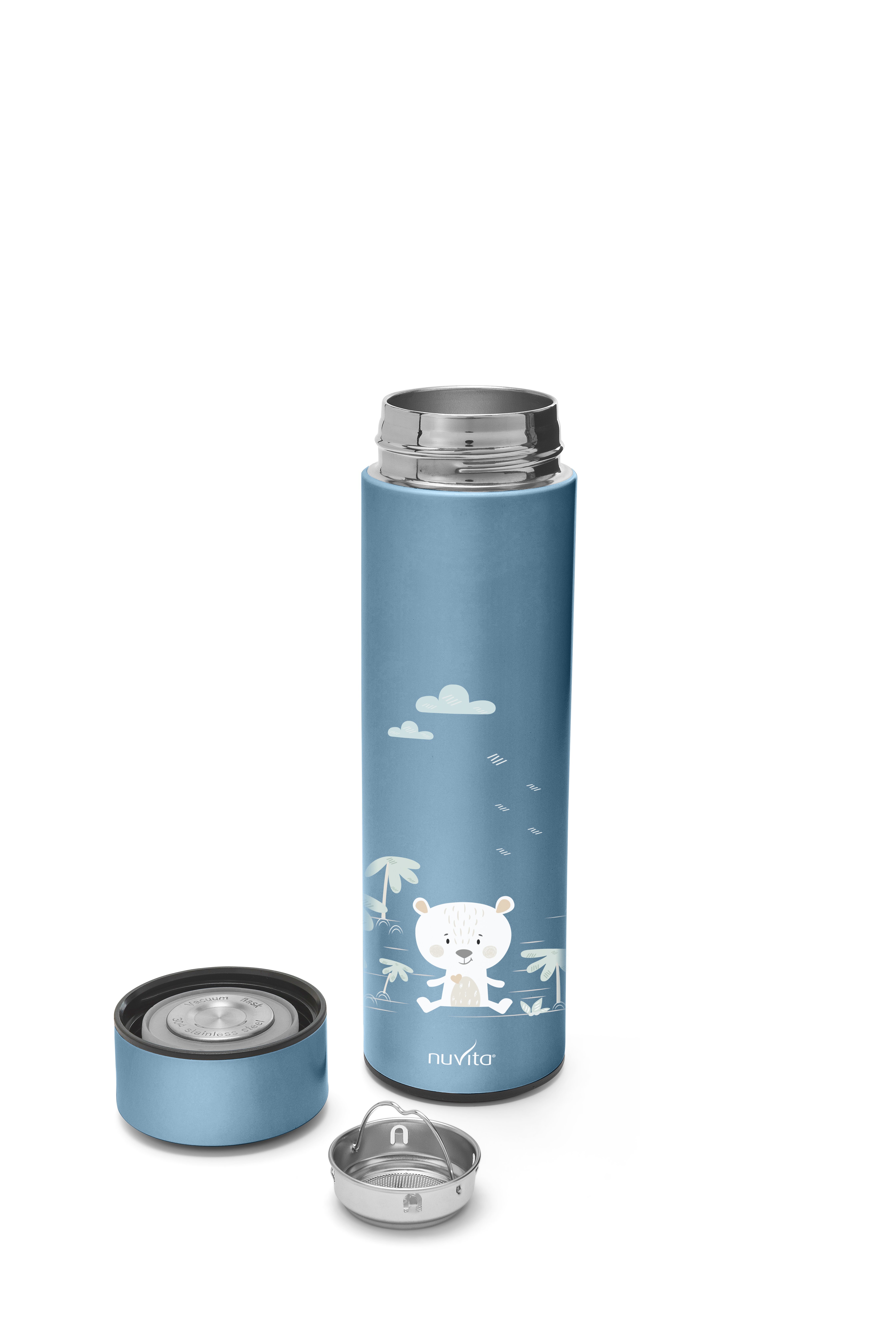 Thermos med temperatursensor, powderblue