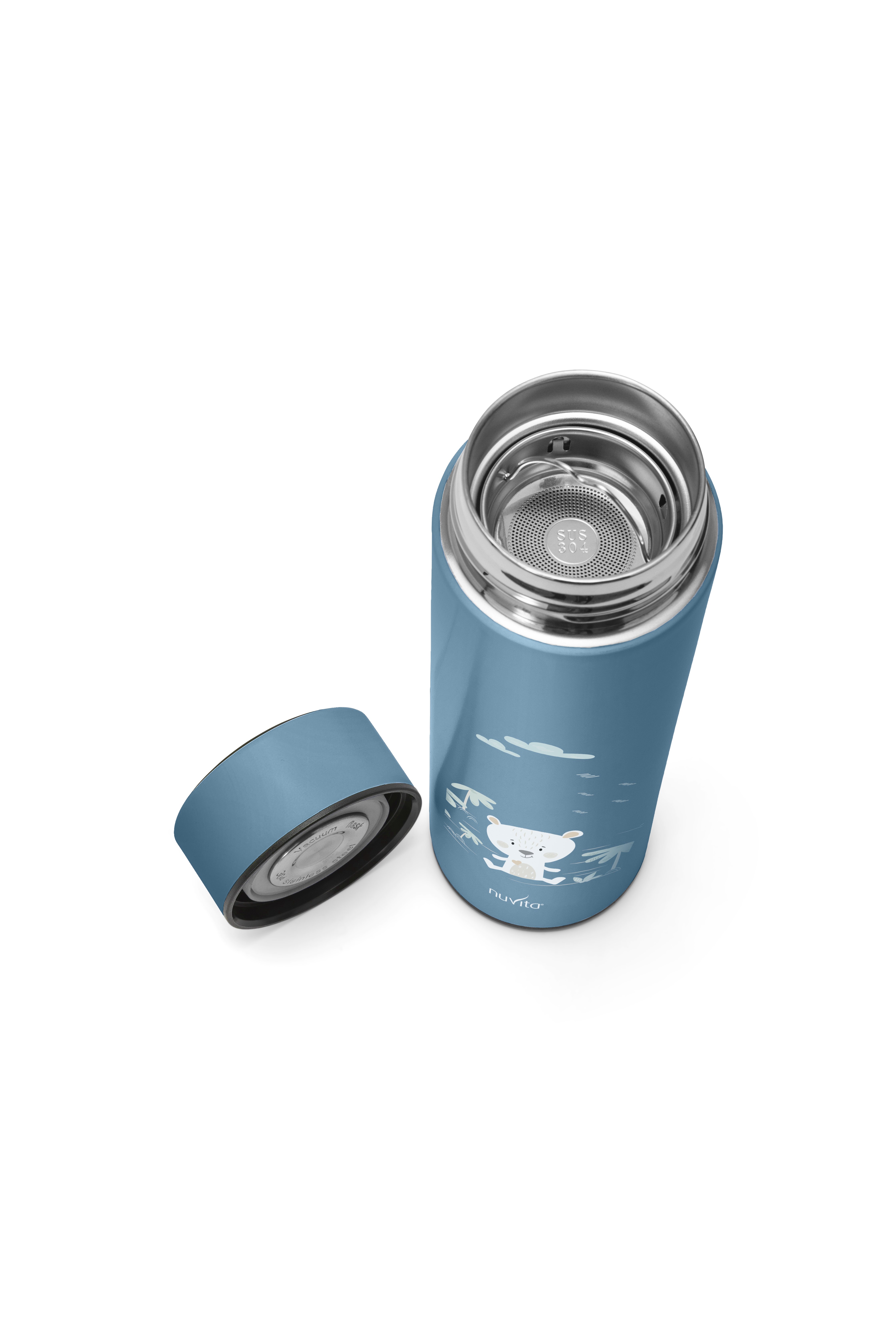 Thermos med temperatursensor, powderblue