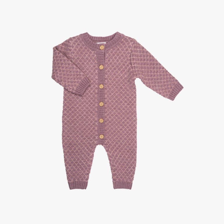 Kos strikket ulldress 100% merinoull Lilla - undefined - 1