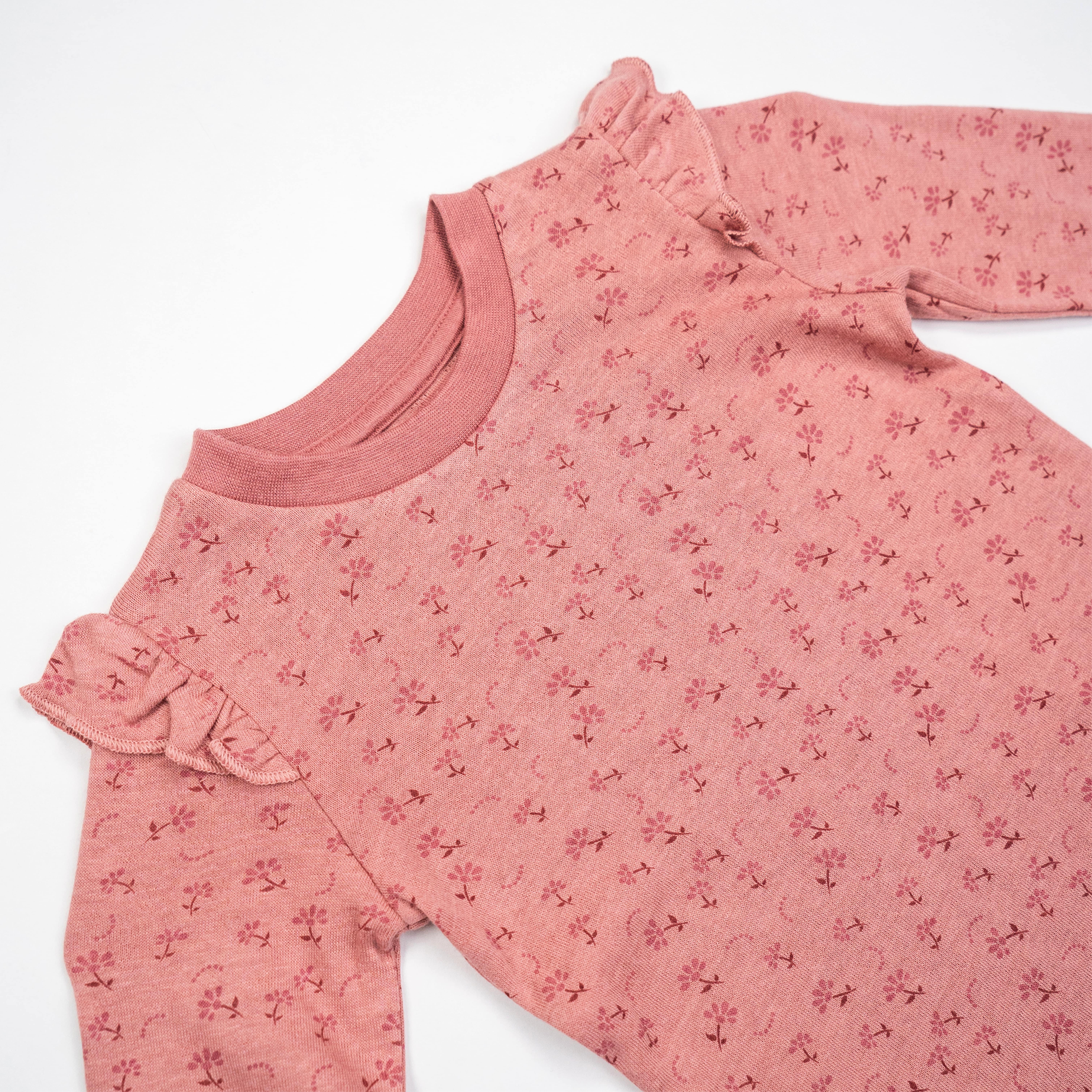 Lurvehette pyjamas sett, rose
