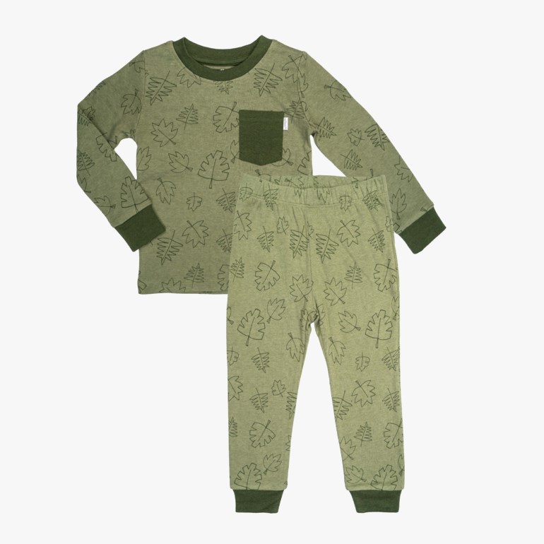 Lillekort pyjamas sett Grønn - undefined - 1