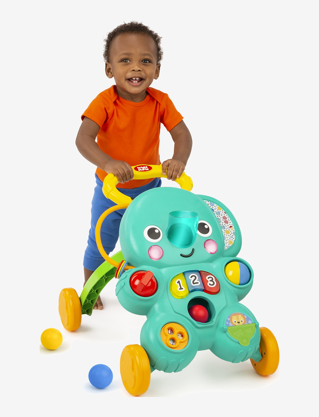 BrightStarts 2-in-1 Ball Play Stroll'n Roll Gåstol