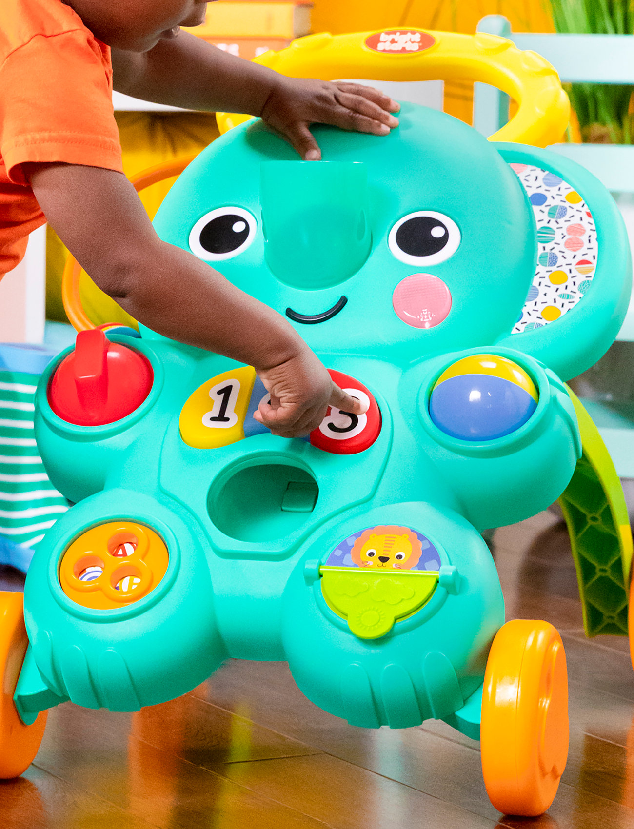 BrightStarts 2-in-1 Ball Play Stroll'n Roll Gåstol