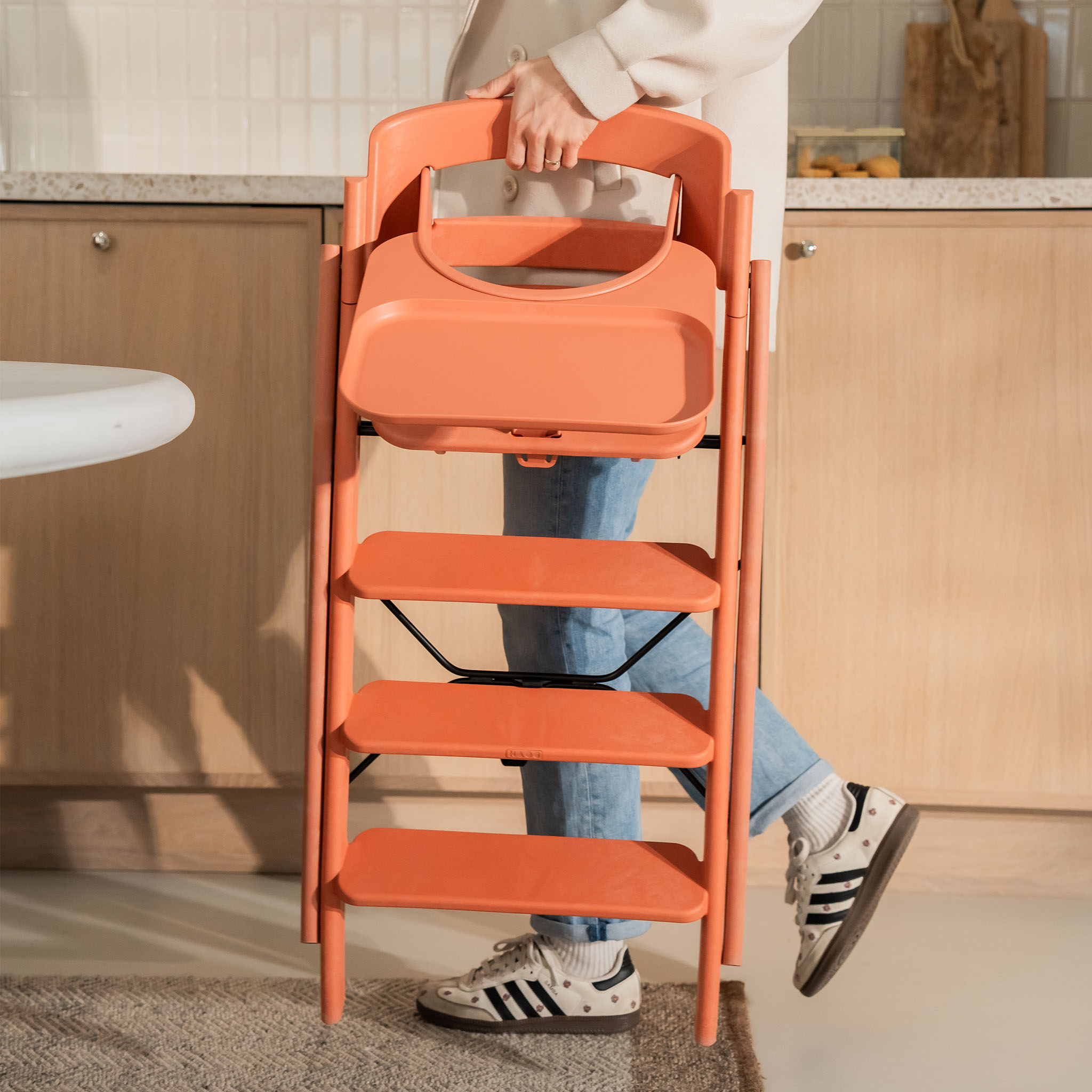 KAOS Klapp Barnestol Resirkulert Plast Terracotta Pink