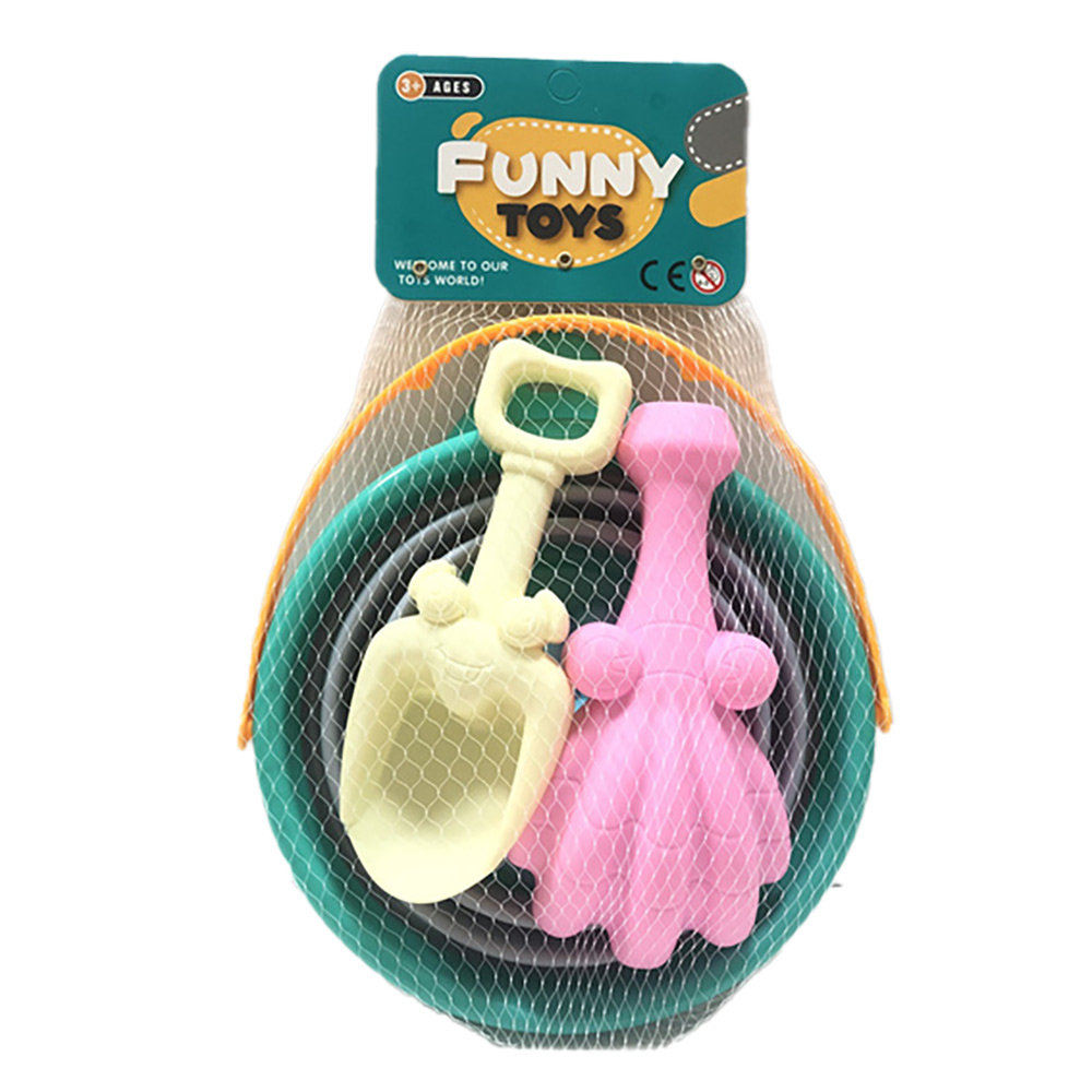 Sammenleggbart bøttesett 4 deler, multicolor