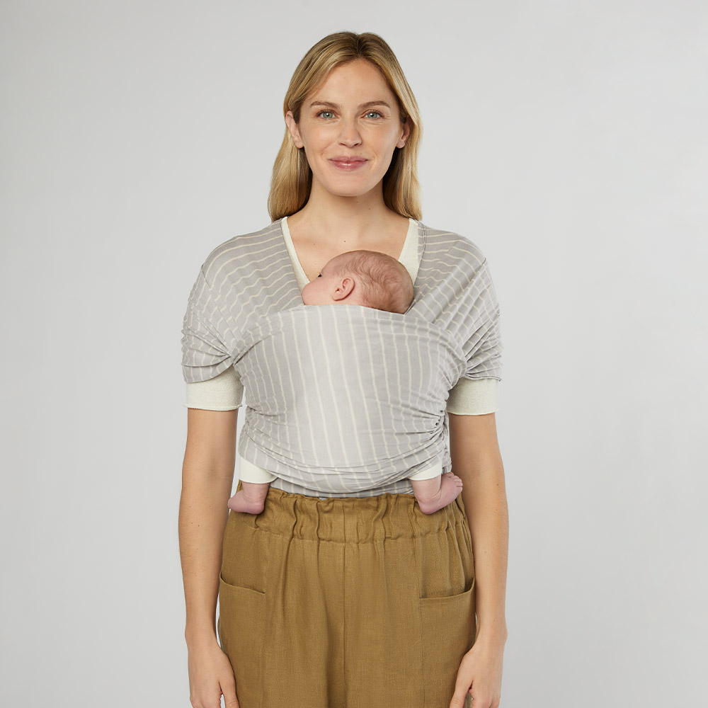 Ergobaby Aura Wrap Knit Bæresjal, greystripes