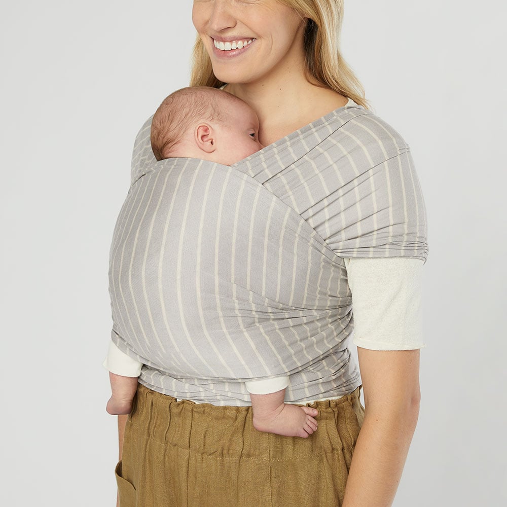 Ergobaby Aura Wrap Knit Bæresjal, greystripes