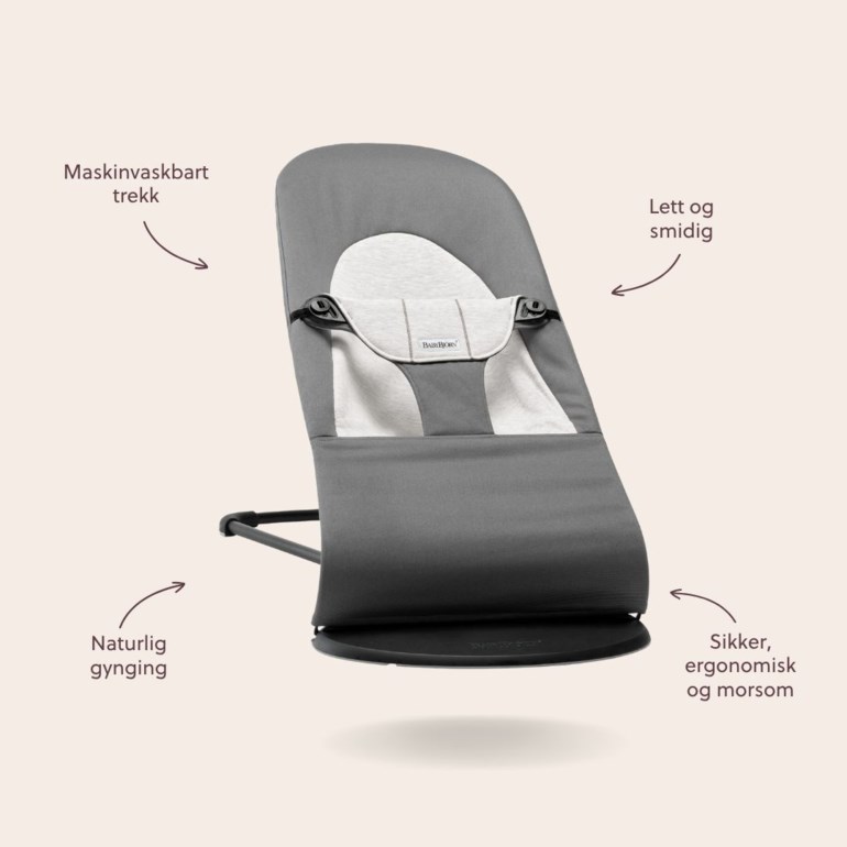 Vippestol Balance Soft - Vevd/Jersey Grå - 11038989-DarkGrey-0mth - 1
