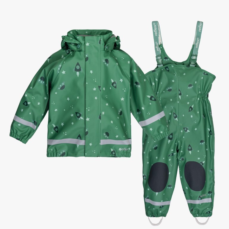 Lindesnes regnsett Grønn - 11039027-Green-92 cm - 1