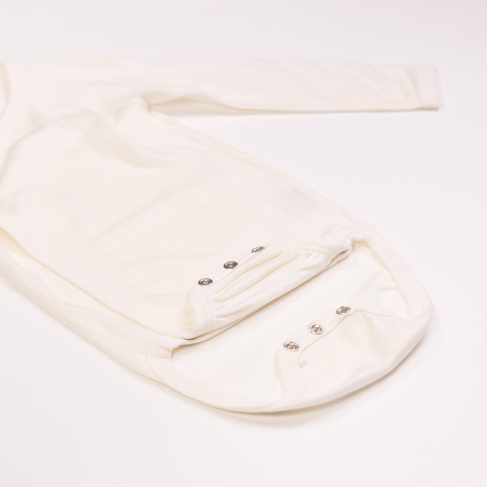 Bris merinoull/bambus omslagsbody, offwhite