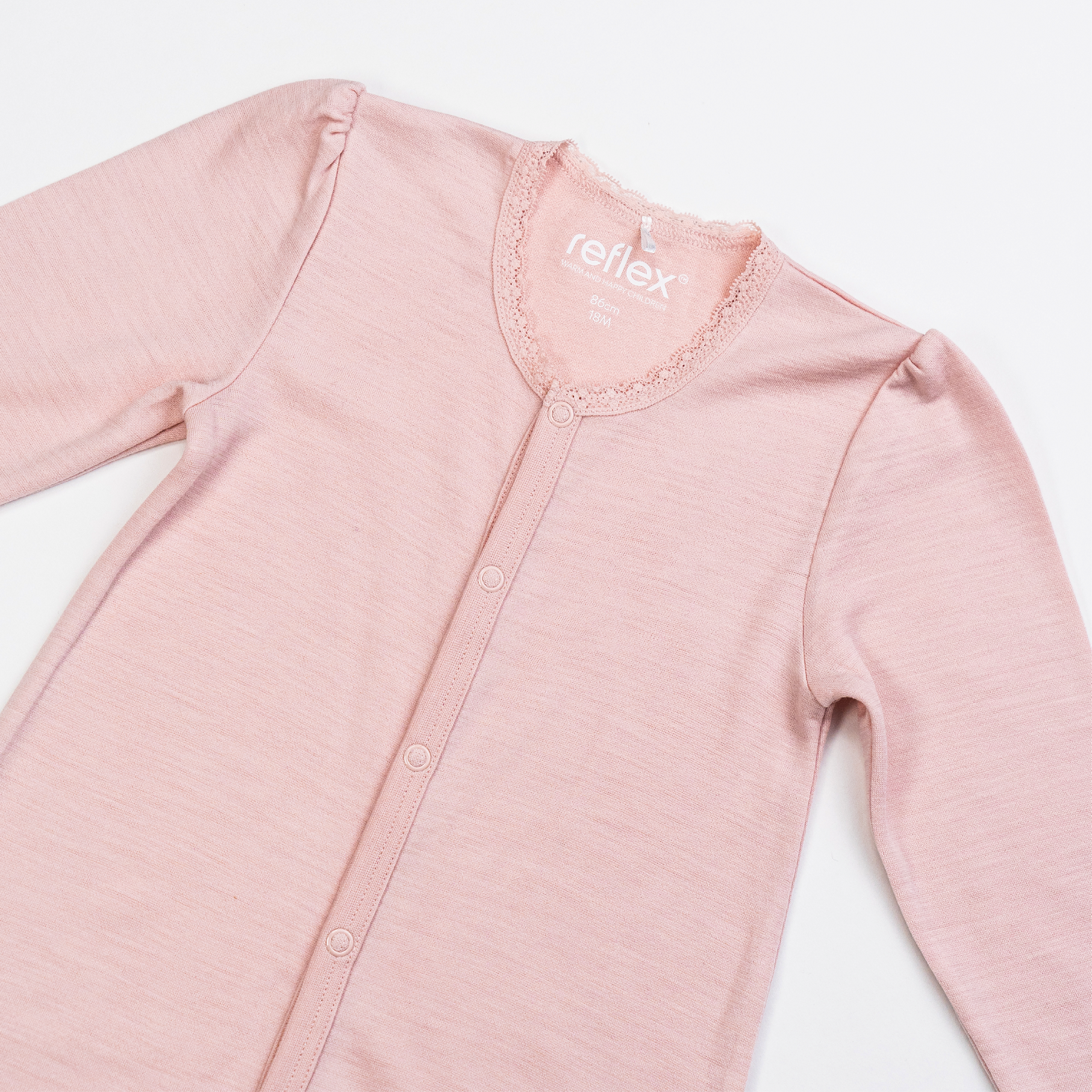 Bris merinoull/bambus heldress, dustypink