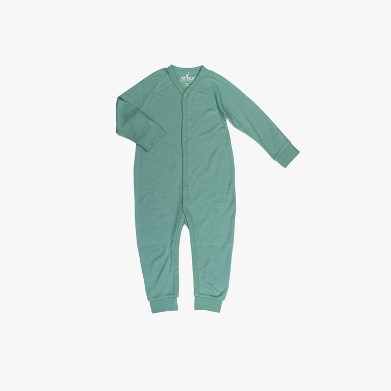 Bris ull/bambus heldress Grønn - undefined - 1