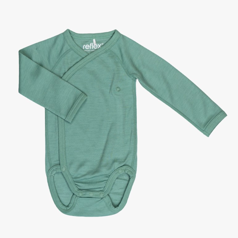 Bris ull/bambus omslagsbody Grønn - 11039075-FrostGreen-50 cm - 1