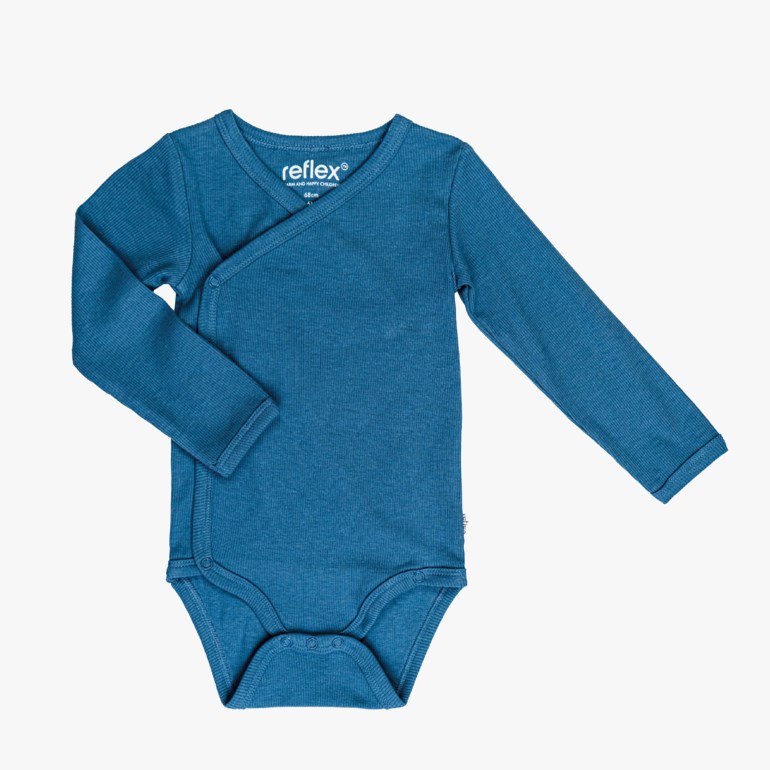 Lille trille 2pk omslagsbody Blå - 11039076-Blueberry-50 cm - 1