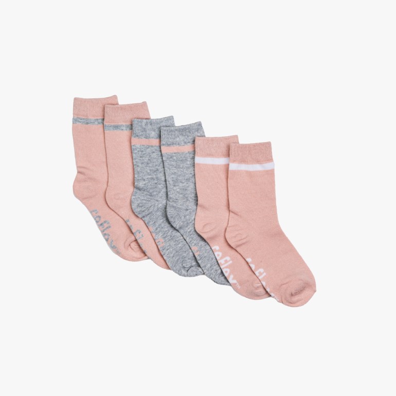 Bomullsokker 3-pakk Rosa - 11039130-DustyPink-22-24 - 1