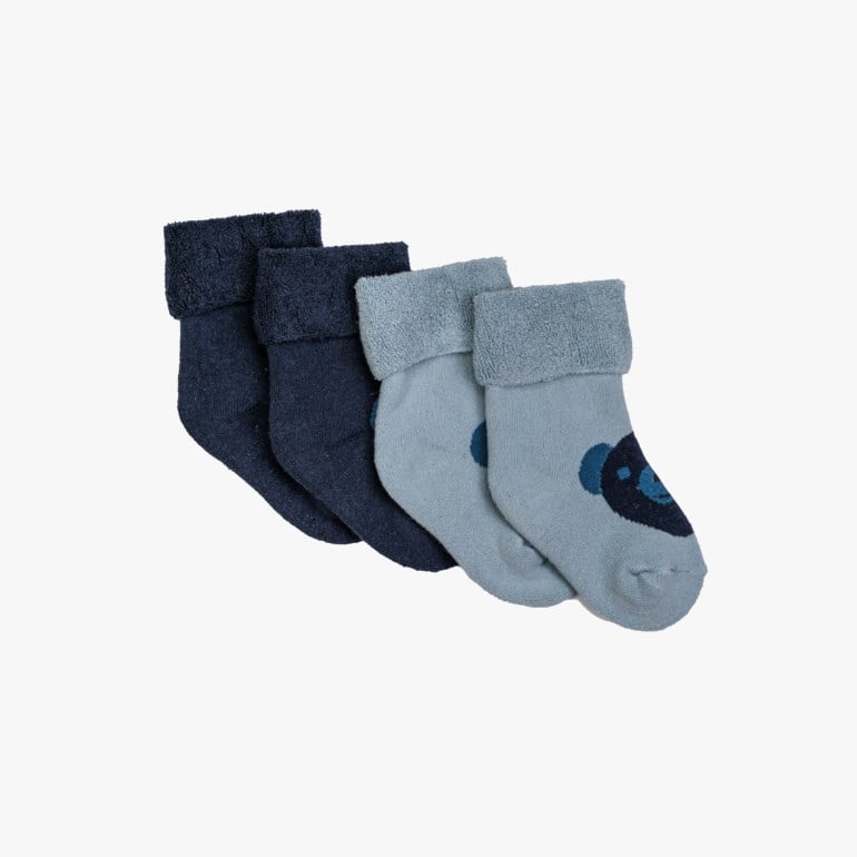 Frottésokker Blå - 11039133-dusty blue-13-15 - 1