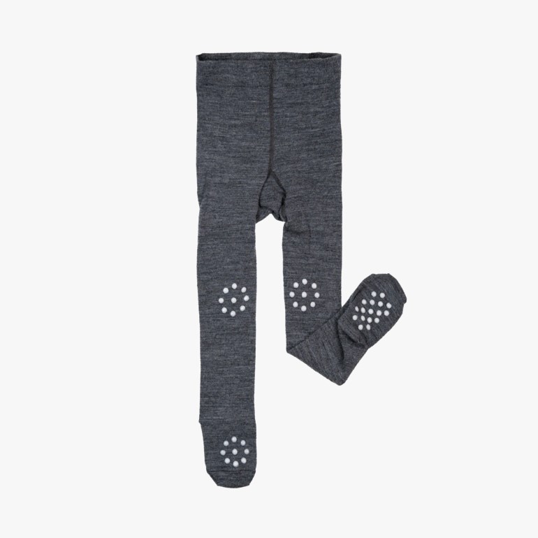 Baby antiskli ullstrømpebukse Grå - 11039190-Grey Mel-62-68cm - 1