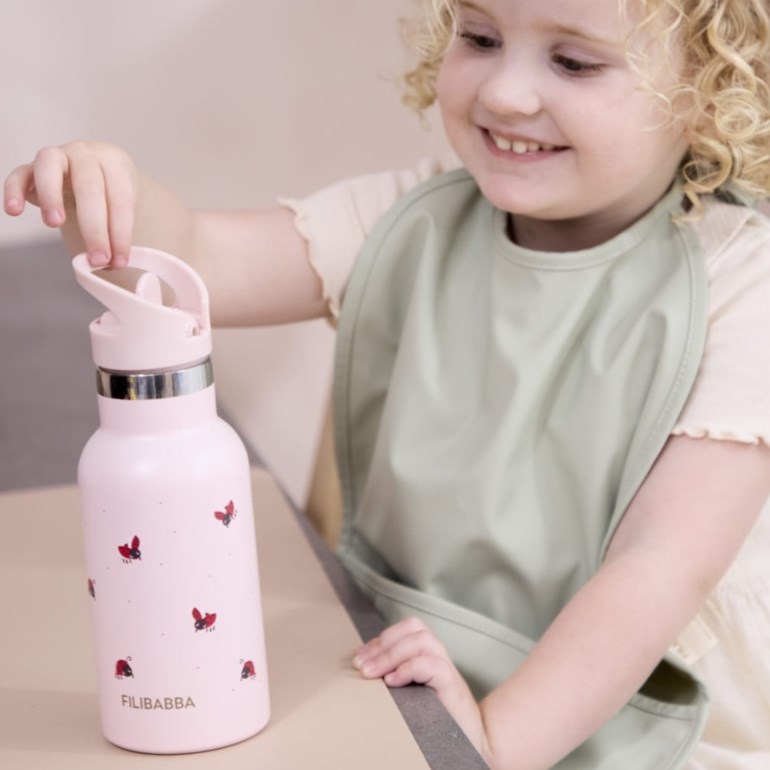 Drikkeflaske i rustfritt stål Rosa - 11039234-Pink-6mth - 1