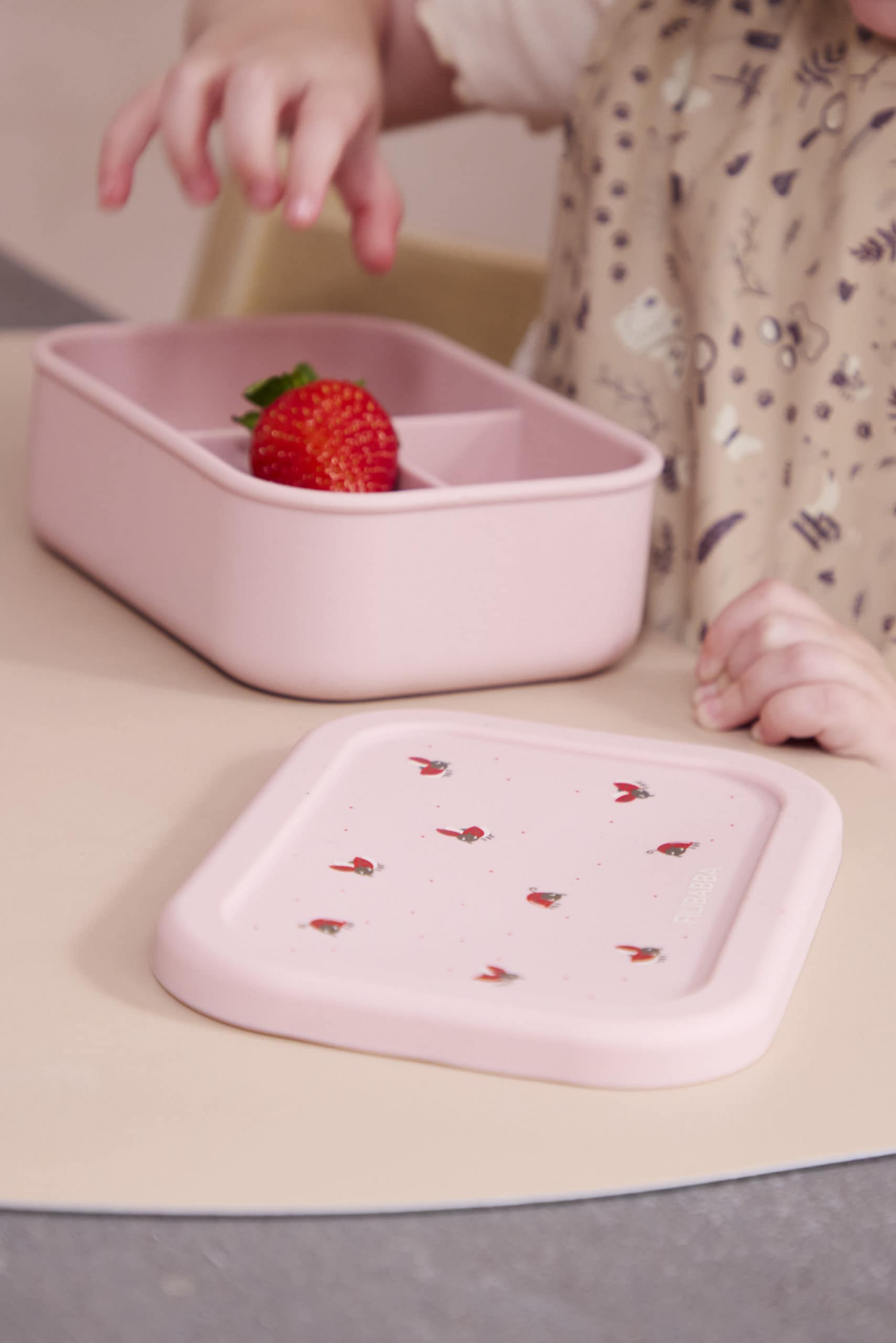 Matboks i silikon, pink